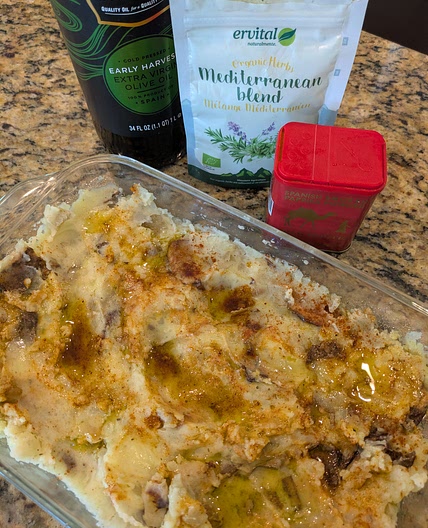 Easy oven mashed potatoes with smoked paprika