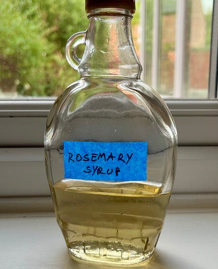Rosemary infused syrup 