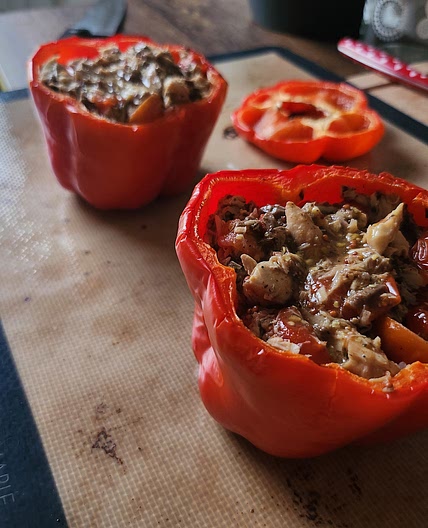 Poivrons farcie au maquereau