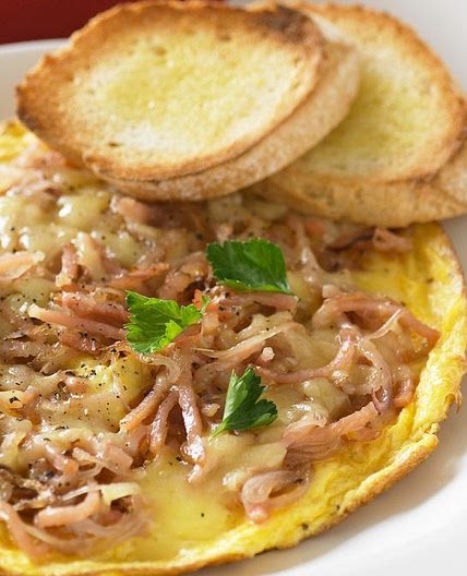 Bacon and cheese omelette