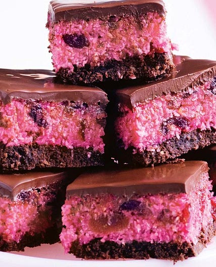 Cherry Ripe slice