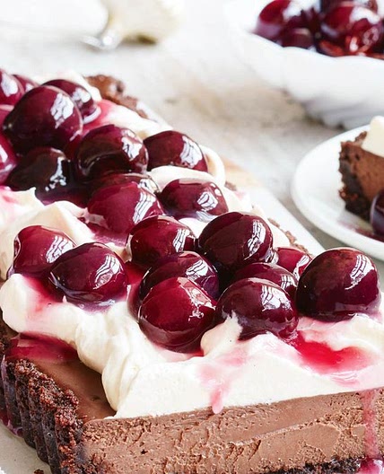Cherry choc cheesecake