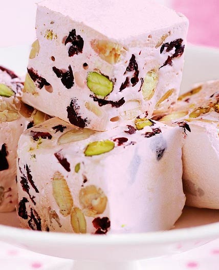 Cranberry and pistachio nougat