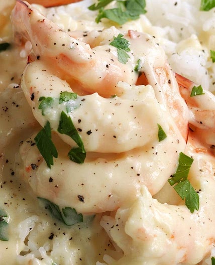 Creamy garlic prawns recipe