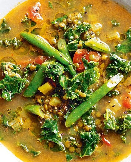 Turmeric, lentil and lemon soup