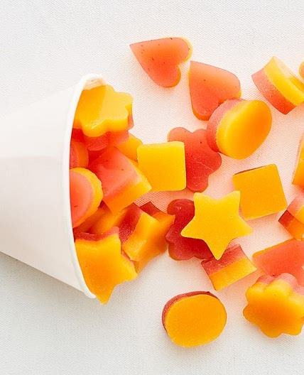 Low-sugar lunch box fruity jelly bites