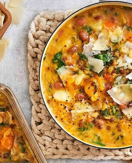 Hearty lentil, bacon and vegetable soup recipe