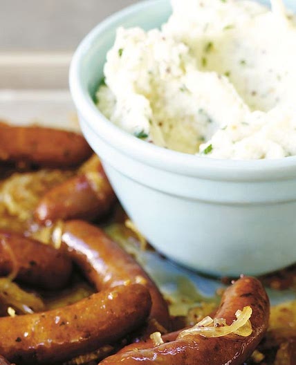Maple snags with mustard mash