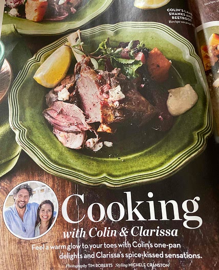 Colin’s Lamb Shanks and Beetroot