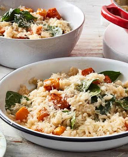 Roasted Pumpkin & Spinach Risotto