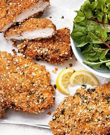 Gluten-free chicken schnitzel