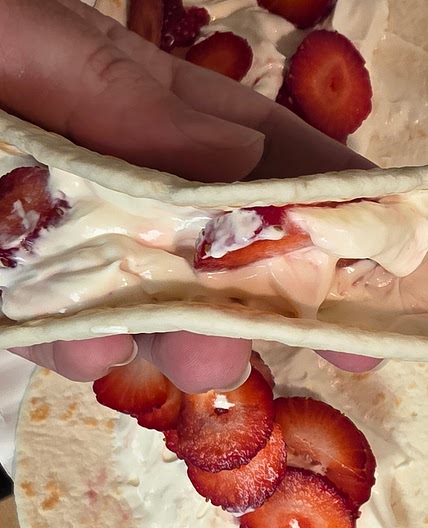 Keto Strawberry Cheesecake Dessert Wrap (Whipped Version)