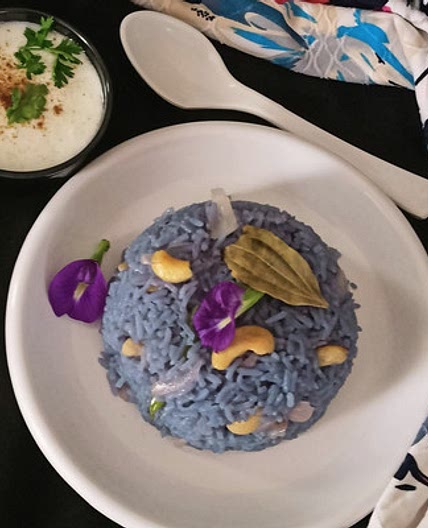 Butterfly pea flower Fried Rice
