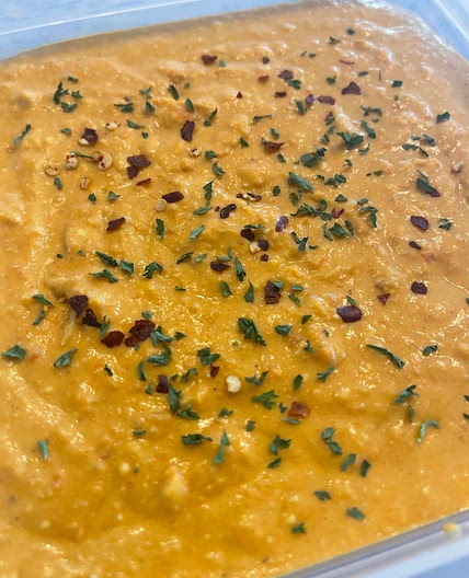 Roasted Pepper and Carrot Feta Dip