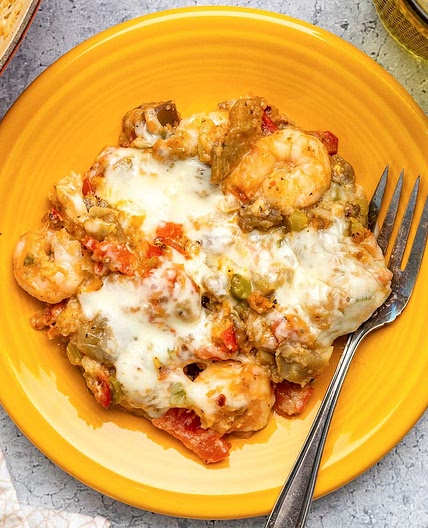 Ragin’ Cajun Eggplant and Shrimp Skillet