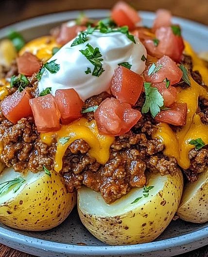 Taco Loaded Baked Potatoes