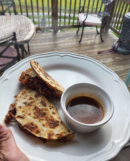 Beef bourguignon "Birria" Tacos