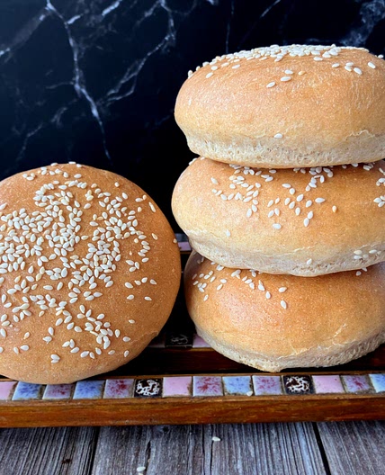 From Scratch: Spelt & Graham Flour Hamburger Buns