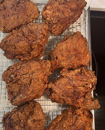 Sweet Tea–Brined Fried Chicken Thighs