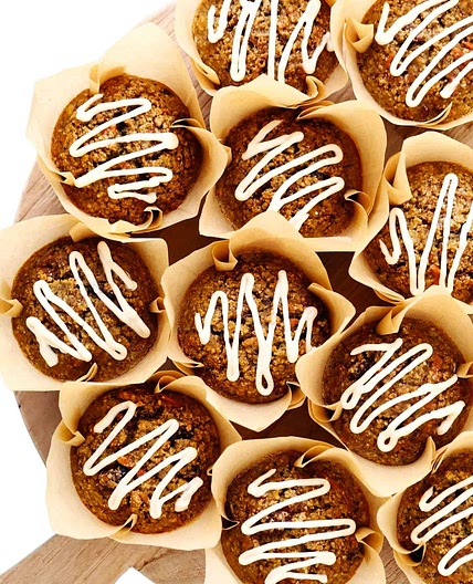 Healthy Carrot Cake Muffins