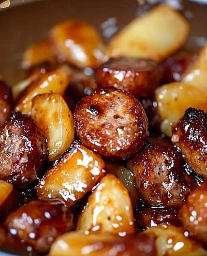 🥔🌭 Sweet and Savory Glazed Sausage and Potatoes