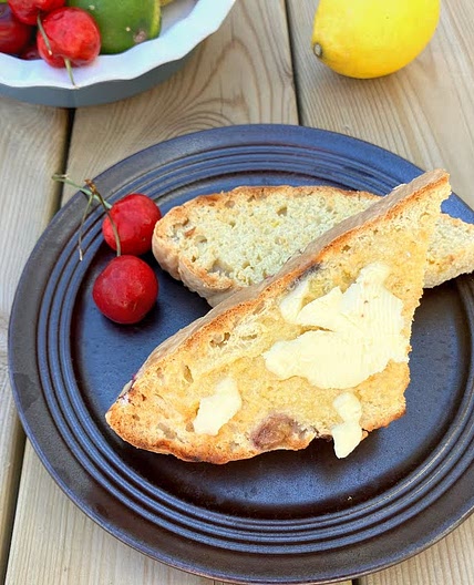 Cherry and Lemon Spelt Soda Bread