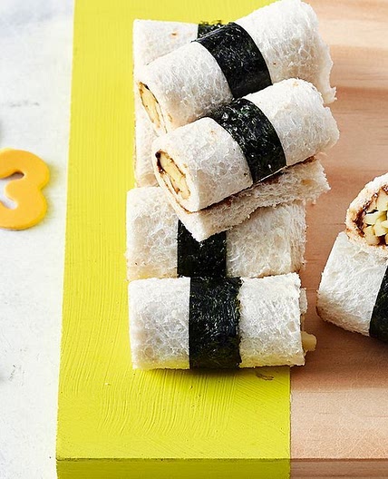 Cheese and vegemite sushi sandwich