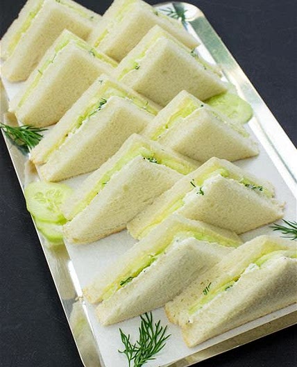 Authors CC Cream Cheese and Cucumber Sandwiches