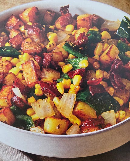 Potato, poblano and Sweet Corn Hash