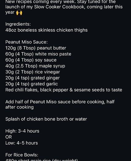 Peanut miso chicken 