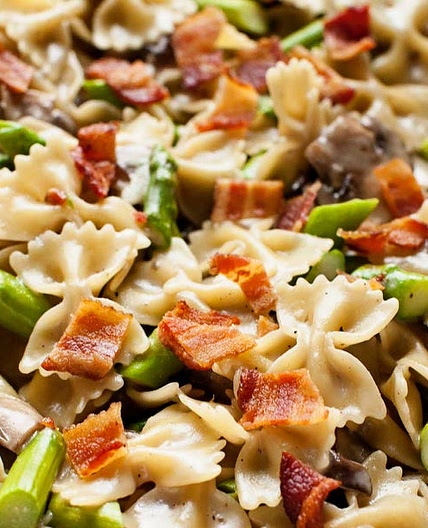 Mushroom & Asparagus One-Pot Pasta
