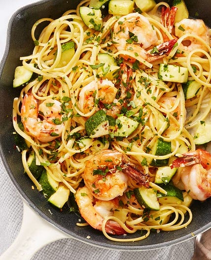 Shrimp and Zucchini Scampi
