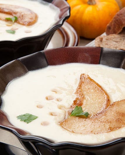 Parsnip and pear soup