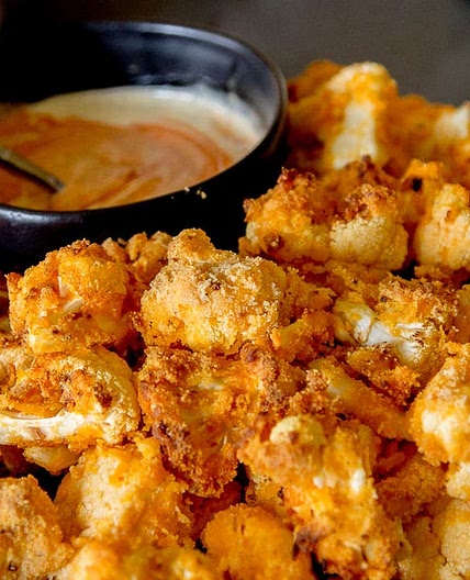 Air-Fried Buffalo Cauliflower Bites