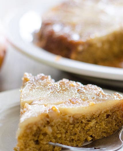 Spiced Pear Upside Down Cake
