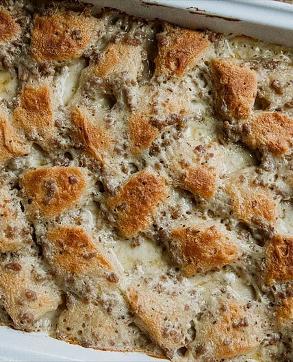 Traeger Biscuits and Gravy Casserole