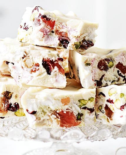 Luxe white choc rocky road: because Christmas is the time to be extra