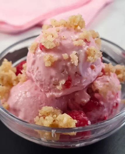 High Protein Raspberry Cottage Cheese Ice Cream