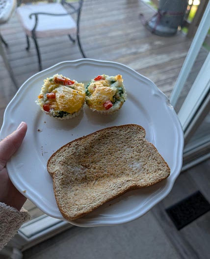 Egg White Veggie Bites = Toast