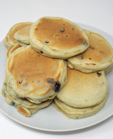Greek Yogurt and Blueberry Pancakes
