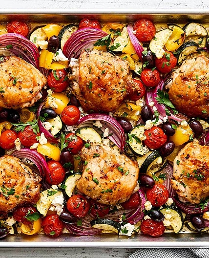 Greek Sheet Pan Chicken Dinner