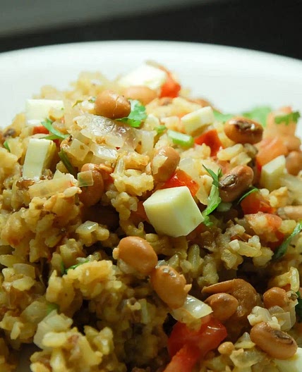 Baião de Dois Vegano com Feijão-Fradinho e Castanhas