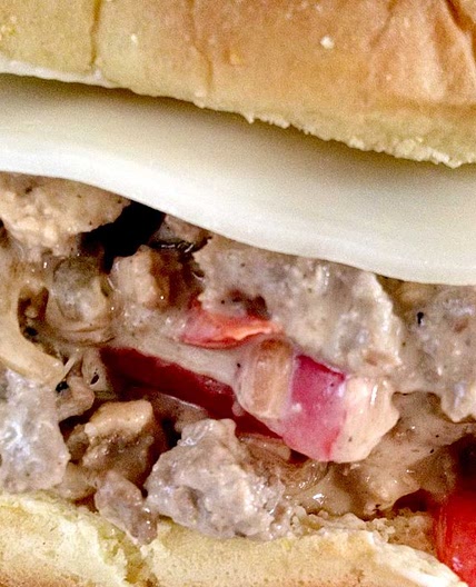 Turkey Cheesesteak Sloppy Joes