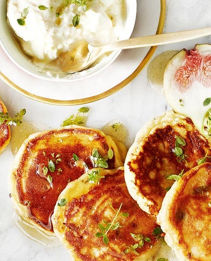 Fig, honey and thyme ricotta fritters
