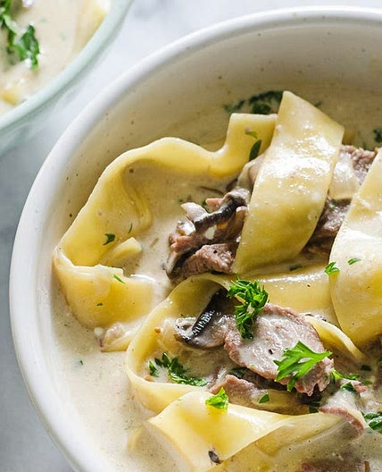 Beef Stroganoff Soup