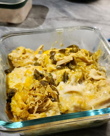 Creamy Green Enchilada Casserole