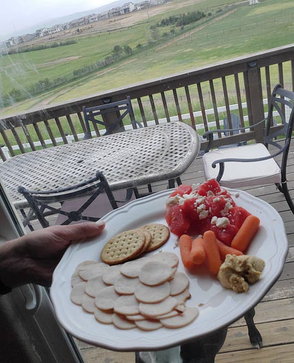 Watermelon and Turkey Snack Plate