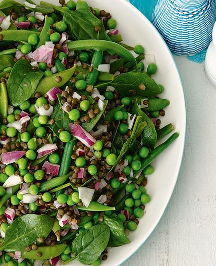 Bean, pea and lentil salad