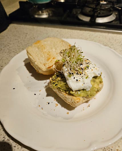 Smashed Avo and Egg Sandwich