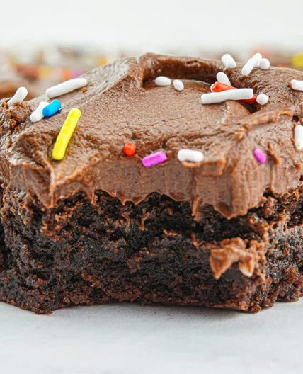 Frosted Sprinkle Brownies